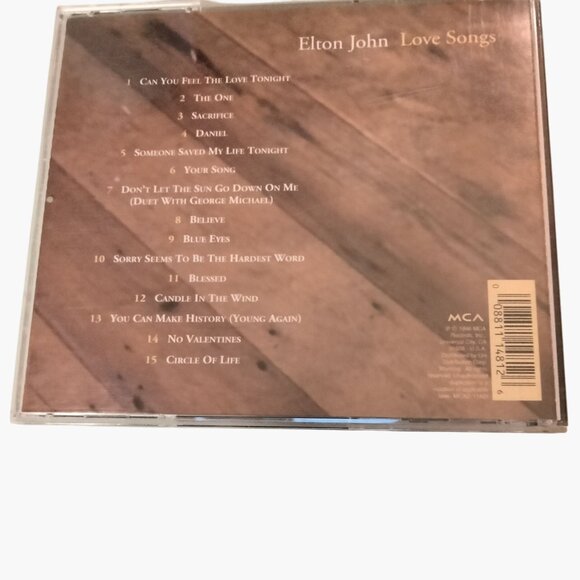 Elton John Love Songs CD Album 1996 15 Tracks MCA Records - Picture 3 of 3